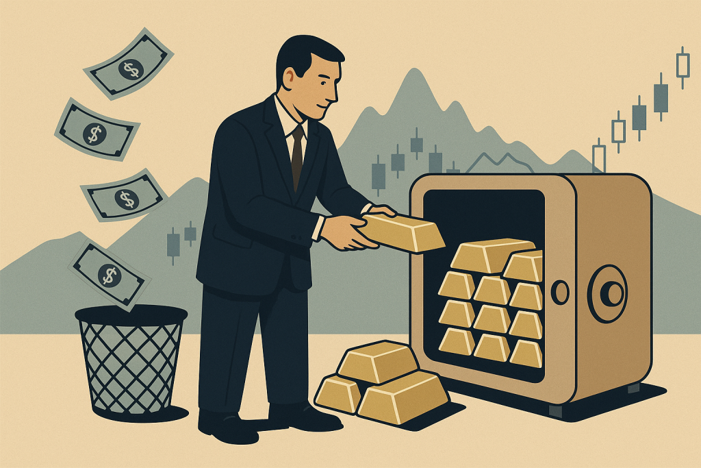 Los bancos centrales prefieren oro a dólares