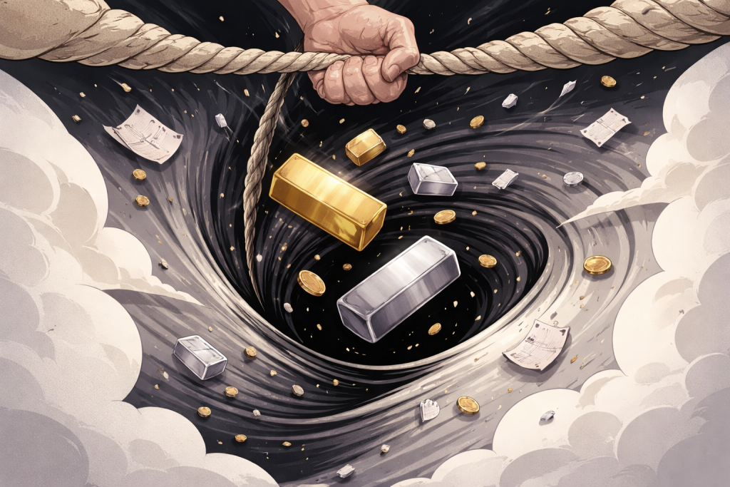 Peor jornada de la historia para el oro y la plata